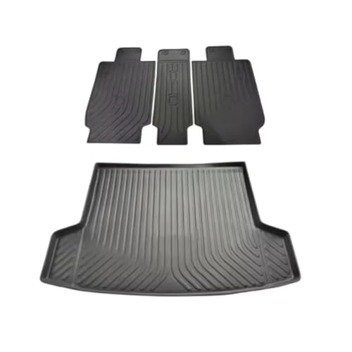 JKELPV Passend für BMW X1 U11 U12 2023 2024 2025 IX1 Auto TPE Kofferraum Fußmatten Cargo Pad Teppich Kratzfester Innenraum Car Trunk Liner(Trunk Back Seat Mat)