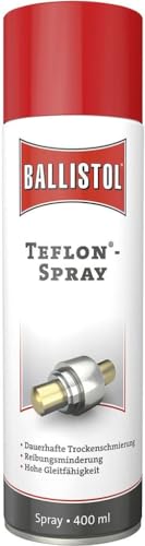 BALLISTOL 25607 Teflon-Spray 400ml – Dauerhafte Trocken-Schmierung mit hoher Gleitfähigkeit - Reibungsminderung