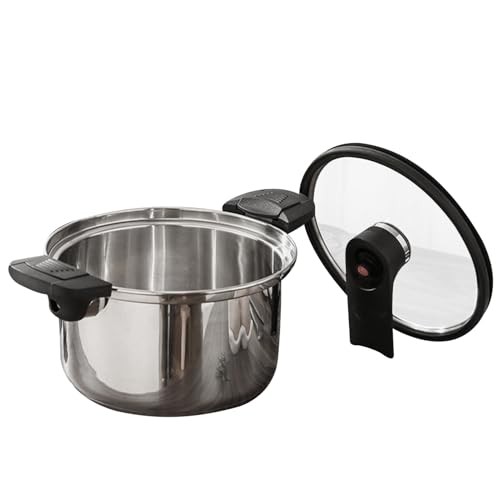 Cook Schnellkochtopf - Edelstahl Drucktopf Für Haushalt | Robustes Ergonomisches Schmorsystem Zubehör Für Familienabende, Feiern & Alltagsgerichte