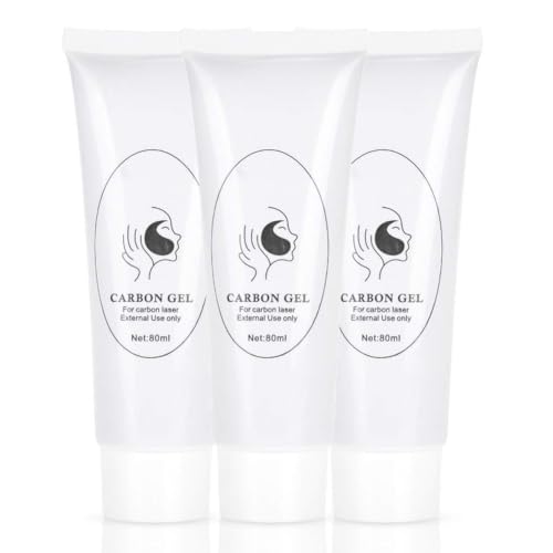 Carbon-Gel für Laserbehandlung, Carbon-Creme-Gel zur Laser-Hautverjüngung Hautaufhellung, Carbon-Peeling, Haut-Tiefenreinigung, Carbon-Creme für Hautpflege-Lasermaschine (3PCS)