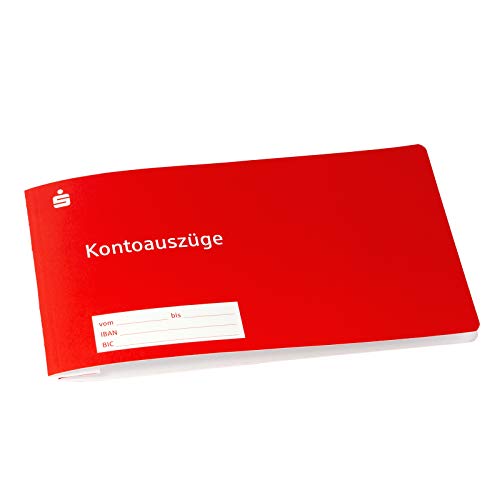 25 x Sparkassen Hefter Kontoauszugshefter für Kontoauszüge, Mappen, Kontoauszugsmappen (rot)