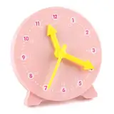 Ailvor Lernuhr Kinder, Student Learning Clock, Lernspiel Uhr Demonstrationsuhrmodell, Lernuhr Grundschule, Lehr Vorführspielzeug für Hilfe Kinder Lern (rosa)