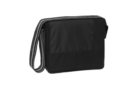LÄSSIG Baby Wickeltasche Babytasche Stylische Umhängetasche Mama inkl. Wickelzubehör/Casual Messenger Bag, Patchwork Black