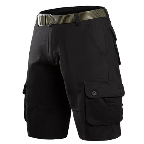 MOKBAY Herren-Cargohosen Camo Cargoshorts mit Taschen Shopping Online Arbeitsshorts Tactical Große Größen Baggy Cargo Weiße Arbeitsshorts Bermuda Herren Kurze Hosen Sommer 34