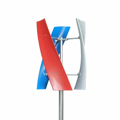 400W Windgenerator,Wendel Windkraftanlage, Power-Turbine Vertikal 3-Klinge Vertikale Windgenerator Windrad Windturbine Windkraftanlage mit Regler