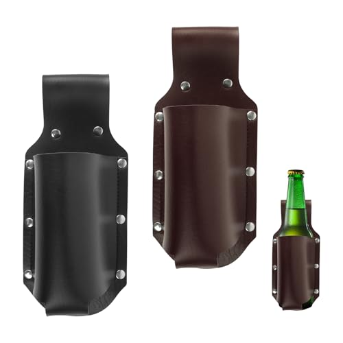 2pcs Biergürtel Bierhalter, PU Flaschenhalter Gürtel Bierflaschenhalter Bierholster Bier Holster Bierdosen Bier Dose Getränkehalter Bier Rucksäcke Getränkehalter Gürtel Portable Biergürtel