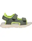 Geox J AIRADYUM BO Sandal, Military/Lime, 39 EU