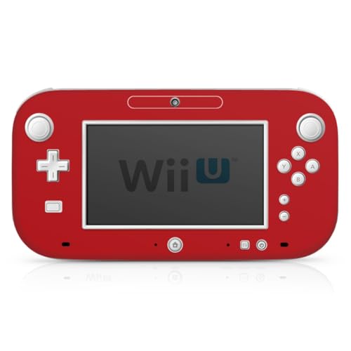 DeinDesign Skin kompatibel mit Nintendo Wii U Gamepad Folie Sticker Rot einfarbig Farbe