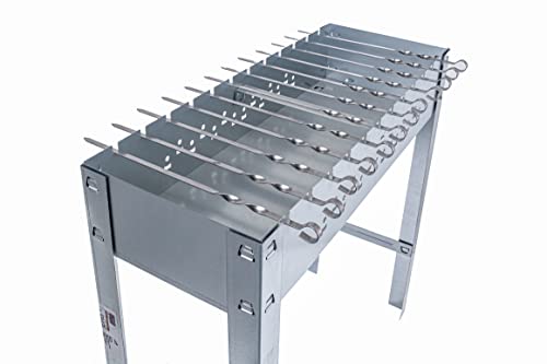 ACTIVA Schaschlikgrill I Premium Mangal Grill inkl. verchromtem Grillrost & Spieße I Robuster Holzkohlegrill für ein einzigartiges Grillerlebnis