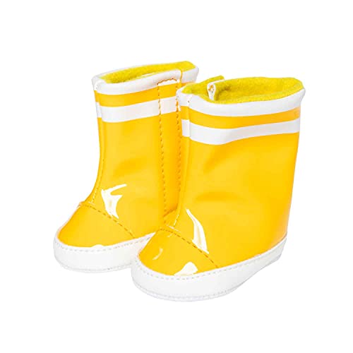 Heless 140 - Gummistiefel für Puppen, in Gelb, Größe 38 - 45 cm, für trockene Puppenfüße bei Regenwetter und Trendsetter in der Puppenmodewelt