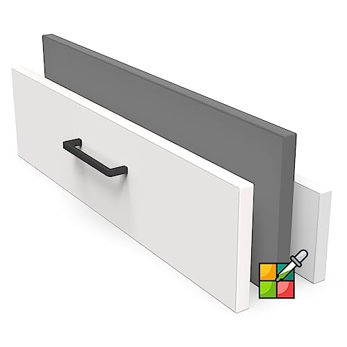 X57 Schubladenfront nach Maß - Schubladenblende - Backofenblende - Möbelfront - Holzblende - Frontblende (Weiß)