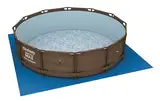 Bestway Flowclear™ quadratische Bodenplane, 396 x 396 cm, für Aufstellpools bis Ø 366 cm, blau