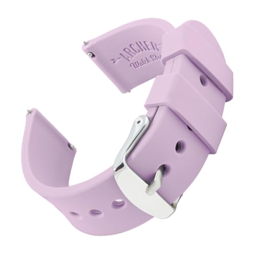 Archer Watch Straps - Uhrenarmbänder aus Silikon mit Schnellverschluss (Lavendel, 22mm)