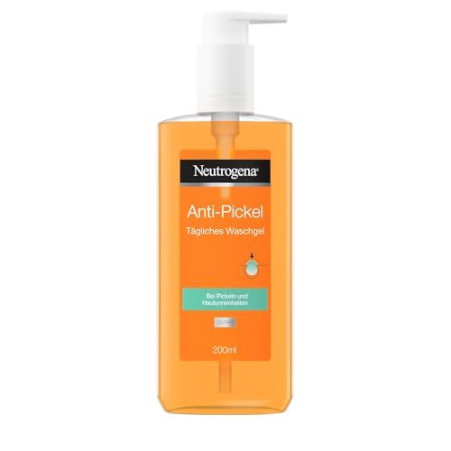 Neutrogena Anti-Pickel Gesichtsreinigung, Tägliches Waschgel mit Salicylsäure für unreine Haut, ölfrei, 200ml