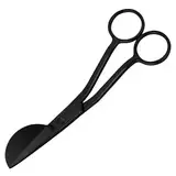 KUONIIY Applikationsschere, Edelstahl-Nähschere, Stickschere mit Entenschnabel-Rand, Paddel für Kunst, Basteln, Tufting, Handarbeiten und Sticken, 15,2 cm, Schwarz
