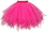 Pipihome Damen Tüllrock Karneval Tutu Klassisch, Multi-Schichten Damen 50er Tütü Rock Kurz Ballett Unterrock Crinoline Petticoat, Elastisch Damen Kostüm Tüllrock, Vintage Damen Kostüm Tüllrock