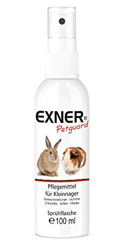Exner Petguard Tierpflege für Nagetiere - Pflegemittel bei Juckreiz, Haarausfall, Entzündung, Parasiten, Räude, Milben & Pilzbefall - biologisch & natürlich - 100 ml Sprühflasche