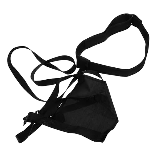 ibasenice Fallschirm Schwimmen Schwimmbad Schwimmer schwimmtrainer schwimmtraining schwimmband Fallschirm für Geschwindigkeitstraining Skigürtel für Erwachsene beim Schwimmen Polyester Black