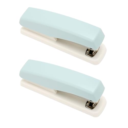 Tragbares Rotierendes Design -Büro -Hefter, Schnellbindung, Robuste Konstruktion, Doppelwert, 2 teilige Schulhefter für Schüler, Modernes Design, Ergonomische, Tragbare Komfort, (BLUE)