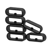 6 Stück Garmin Armband Schlaufe Silikon Uhrenarmband Schlaufe,Garmin verschlussring Ersatz Schlaufen für Uhrenarmband 22mm 18mm Schwarz Gummi Uhrenarmband Halter Keeper,Ersatz Uhrenband Schlaufe