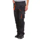 Arbeitshose schwarz mit Kniepolstertaschen, 260g/m² 58