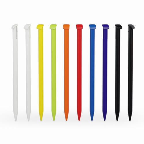 subtel 10x Set Touchpen: Kapazitiver Ersatzstift für Nintendo New 3DS Stift Halterung + Bildschirm, Touch Display Eingabestift, Stylus Pen für Touchscreen - Touchstift Bedienstift