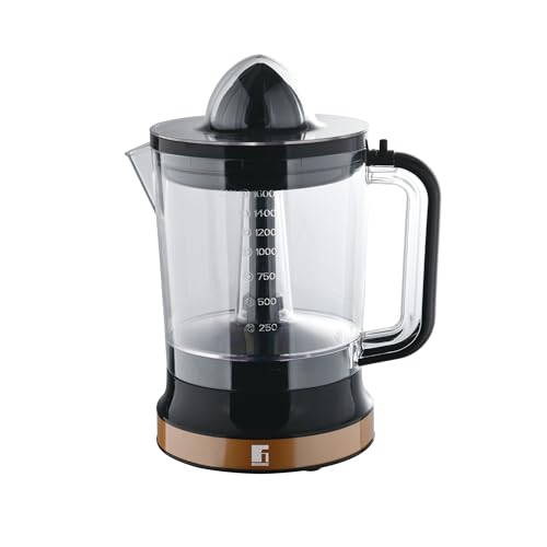 BERGNER Copperly - 85 W Fruit Polisher - 1.6 Litre Capacity - Optimal Juice Extraction - Reversible - Elegant and Resistant Black Ready Operation