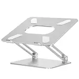 BoYata Laptop Ständer, Aluminium Höhenverstellbarer Belüfteter Laptophalter, Notebook Stand Kompatibel für Laptop (10-17 Zoll) MacBook, Dell, HP, Samsung, Acer