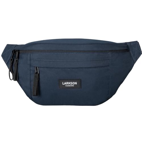 LARKSON Bauchtasche Damen & Herren Blau - Ole - Hüfttasche für Sport Outdoor Stadt - Gürteltasche Stylisch für Festival - Crossbody Bag mit Gurt - Wasserabweisend