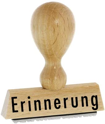 Lagerstempel/Lagertext – Erinnerung - von Kaufhaus2010 Buchenholzstempel – Lagertextstempel zur Kennzeichnung von Rechnungen und anderen Dokumenten 4 cm lang