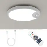 Akku Led Lampe mit Bewegungsmelder Innen, Deckenlampe mit Bewegungsmelder, Batteriebetriebene Deckenleuchte, IP54 Bewegungsmelder Licht Aufladbare für Flur/ Keller/ Badezimmer/ Garage/ Treppe/ Schrank