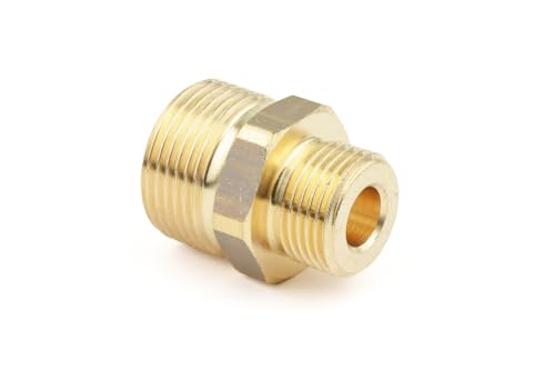 Doppelnippel M22x1,5 AG 3/8" Messing Schlauch-Verbinder Adapter Kupplung für Hochdruckreiniger… (M22x1,5-3/8" AG)