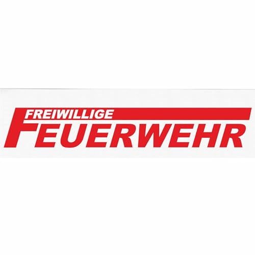 INDIGOS UG - Aufkleber - Autoaufkleber - Freiwillige Feuerwehr - rot 200 mm - selbstklebend - Sticker - für Auto, LKW, Boot, löschen - Bergen - Tuning - Heckscheibe