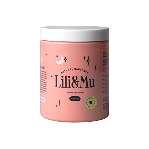 Lili&Mu Badesalz Ziegenmilch 220 g - Milchbad für schwangere Frauen geeignet, Entspannungsbad mit Natursalz und Jojobaöl, Wellness und SPA, Bio Naturkosmetik, Badezusatz