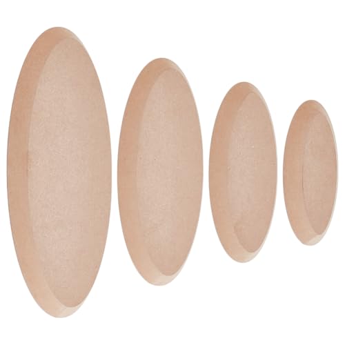 OLYCRAFT Ovale Keramikformen in 4 Größen, 4 Stück, Keramikform für Ton, Töpferplatten für Handbau, ovale Keramik, Formplatte, Töpferwerkzeuge für Keramikherstellung, Handwerk