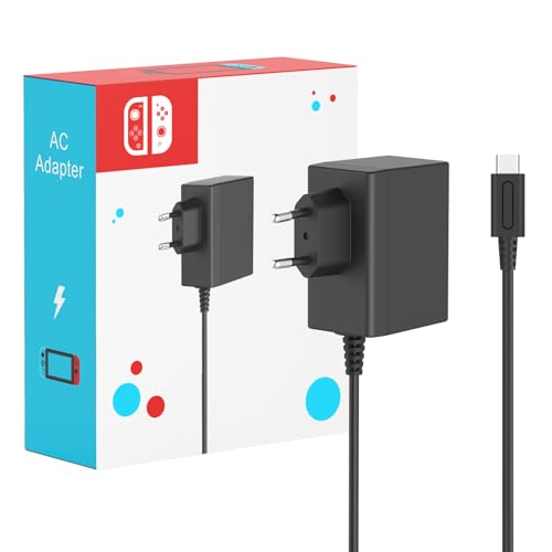 45W Switch Netzteil mit 1.5M/5FT Switch Ladekabel Kompatibel mit Nintendo Switch/Switch Lite/Switch OLED/Switch Deck Dock/Switch Pro Controller, Unterstützt TV Modus