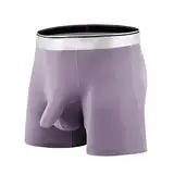 WKAYsIV Dünne Boxershorts Herren für Jungen in Übergröße, Sportunterwäsche, Separation Boxershorts. Find. Herren Shorts (Purple, L)