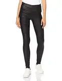 Object Damen OBJBELLE MW COATED LEGGINGS NOOS Leggings,, per pack Schwarz (Black Black), W27(Herstellergröße: 36)