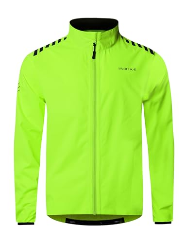 INBIKE Fahrradjacke Herren Sommer Winter Wasserdicht Atmungsaktiv Regenjacke Regenmantel Fahrrad Radsport Laufjacke Regen Leicht Frühling Herbst Orange L