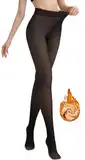 BTkviseQat Thermostrumpfhosen für Damen,Strumpfhosen Damen Winter Gefütterte Strumpfhose (DE/NL/SE/PL, Alphanumerisch, L, XL, Regular, Regular, Schwarz Durchsichtig,320g, für -5~10 ℃)