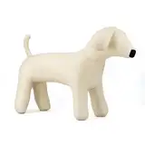 pawstrip Schaufensterpuppe für Hunde, PU-Leder, Haustierkleidung, Display, Schaufensterpuppe, Ständer, Nähen, Hund, stehend, Modell, Haustierladen, Schaufensterpuppe für Kleidung, weiß, L