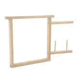 Asixxsix Teppich-Tufting-Rahmen, Holz-Teppich-Rahmen-Set, Teppich-Tuft-Rahmen, Tufting-Pistole, Tufting-Rahmen, Teppich-Herstellungszubehör, Stanznadel-Rahmen, Quiltrahmen für Wandteppich