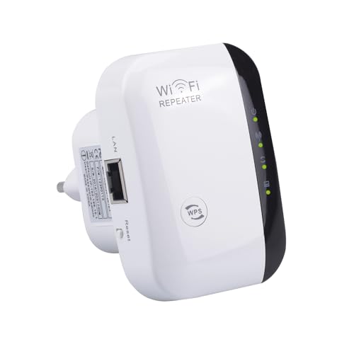 WLAN Verstärker WLAN Repeater, WiFi Verstärker mit WPS & Repeater/AP/Router Modus, WiFi Repeater mit Ethernet Port, Kompatibel zu Allen WLAN Geräten, JS-Y02