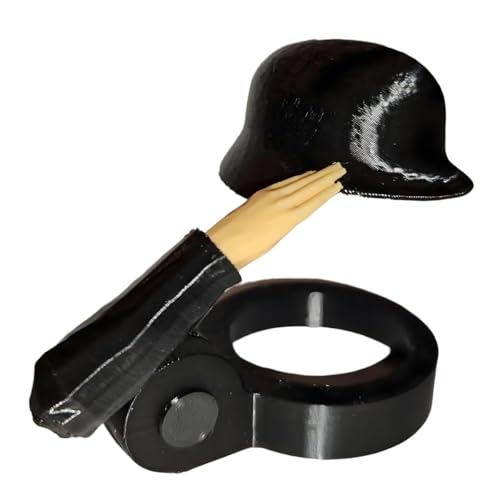 Flaschenverschlüsse, lustiger Soldat Salute Bier Flasche Helm Flaschenhelm, wiederverwendbar, staubdicht, dekoratives Party-Zubehör, für Grillen, Bars, Veteranen und Soldaten-Enthusiasten (Schwarz)
