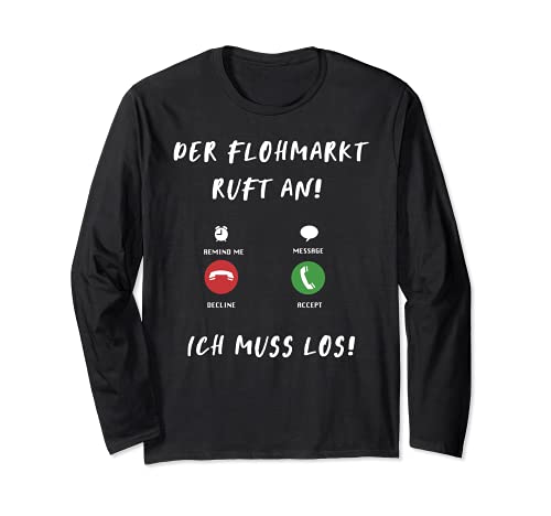 Flohmarkt Trödelmarkt Flohmarkthändler Lustig Langarmshirt