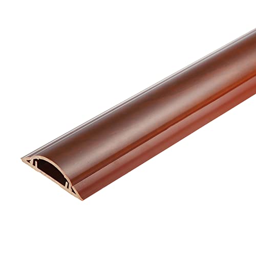 PATIKIL Boden/Wand Kabel Rennstrecke Kabel Abdeckung 39" Lx2 Bx0.6 H Kabel Versteckte Kanäle Selbstklebend Rot Braun für TV Draht Management