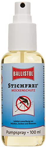 BALLISTOL 26800 Stichfrei Mückenschutz 100ml Spray - Insekten-Spray – 8h Schutz vor Bremsen, Fliegen, Zecken, Moskitos