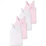 Schiesser - Kids Girls - Feinripp - Unterhemd - 4er Spar-Pack (92 Weiß/Hellrosa)