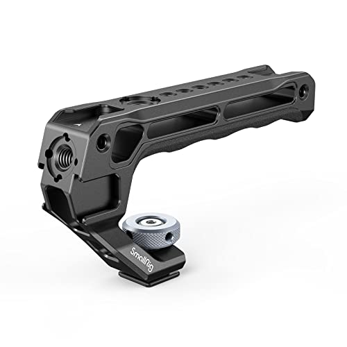 SMALLRIG Cold Shoe Top Handle Top Griff für Kamerakäfig, Universal Video Rig mit 5 Cold Shoe Adaptern zur Befestigung von DSLR Kameras mit Mikrofon/LED Licht, Leichtgewicht nur 129 g (Lite) - 3764