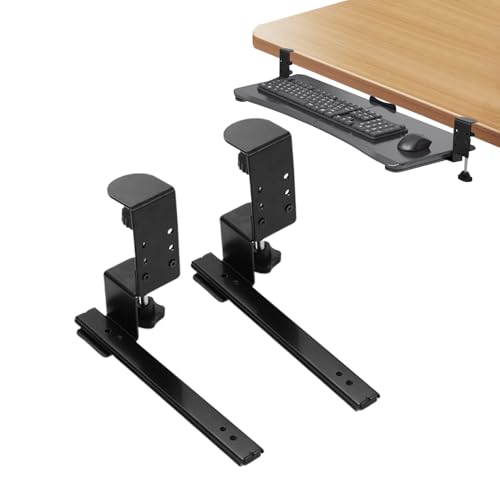 Untertisch-Tastaturschubladenführungen,Untertisch-Tastaturablage - Tastaturablage verschiebbar|Ausziehbare Tastaturschublade, ausziehbare Computerschublade, verstellbare Schreibtischverlängerung für